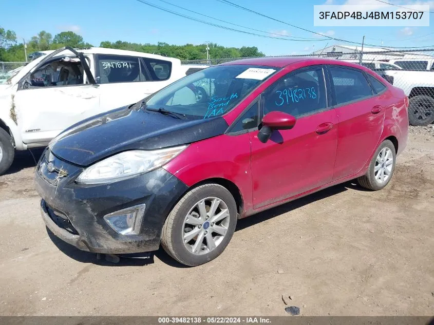 2011 Ford Fiesta Se VIN: 3FADP4BJ4BM153707 Lot: 39482138