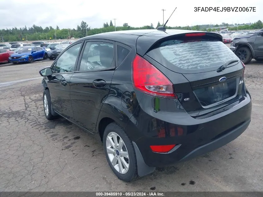 2011 Ford Fiesta Se VIN: 3FADP4EJ9BVZ0067E Lot: 39485910