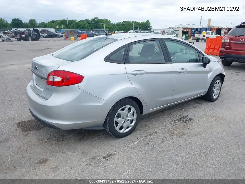 2011 Ford Fiesta Se VIN: 3FADP4BJ2BM210292 Lot: 39493792