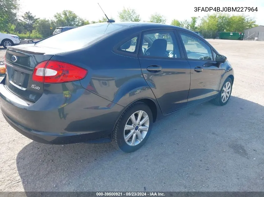 2011 Ford Fiesta Se VIN: 3FADP4BJ0BM227964 Lot: 39500921