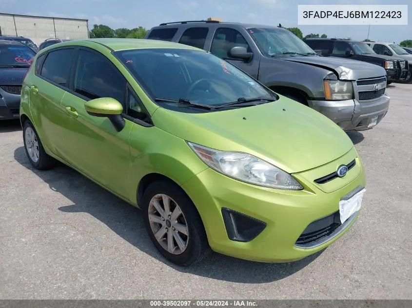 2011 Ford Fiesta Se VIN: 3FADP4EJ6BM122423 Lot: 39502097