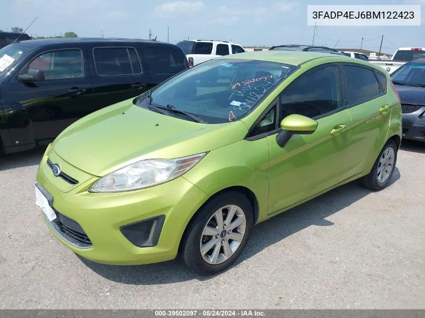 2011 Ford Fiesta Se VIN: 3FADP4EJ6BM122423 Lot: 39502097