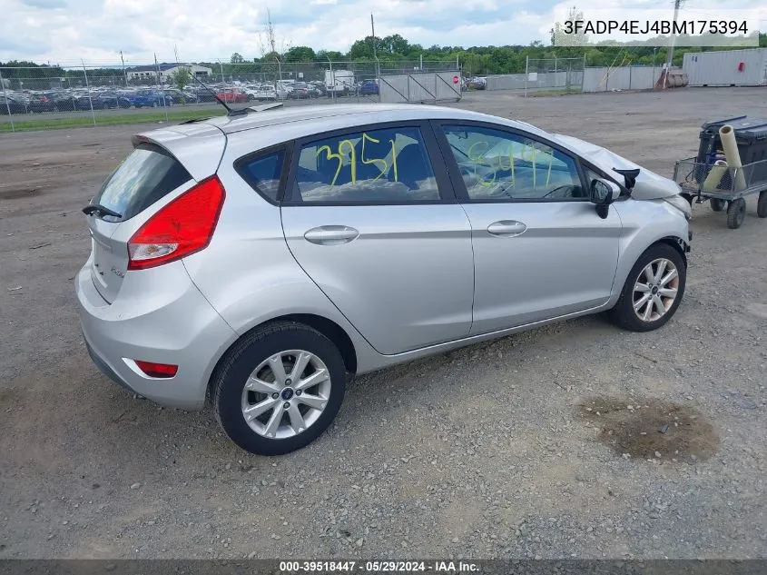 2011 Ford Fiesta Se VIN: 3FADP4EJ4BM175394 Lot: 39518447