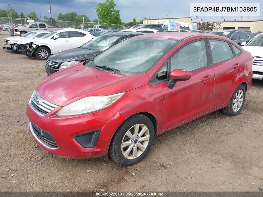 3FADP4BJ7BM103805 2011 Ford Fiesta Se