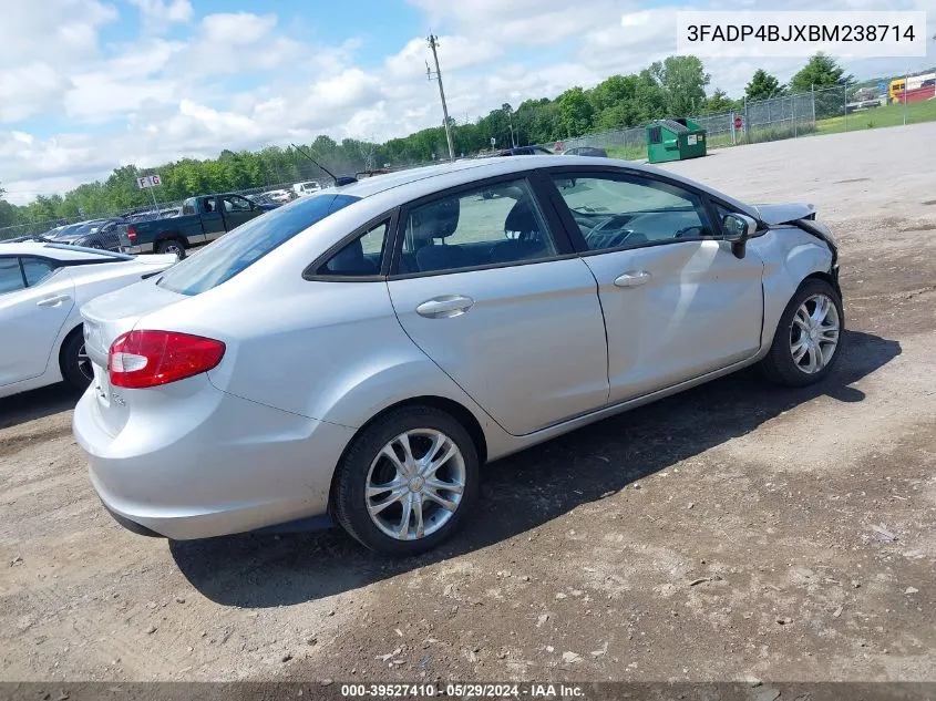 2011 Ford Fiesta Se VIN: 3FADP4BJXBM238714 Lot: 39527410