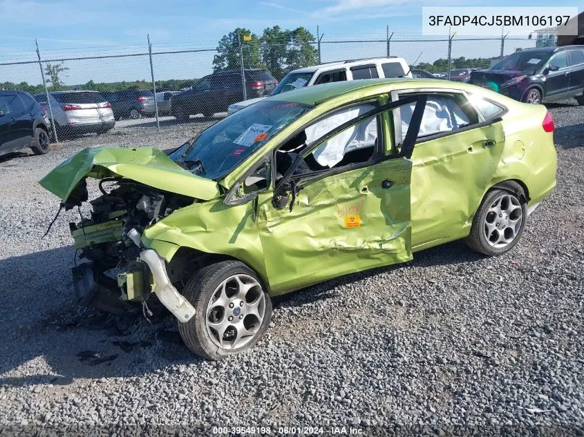 2011 Ford Fiesta Sel VIN: 3FADP4CJ5BM106197 Lot: 39549198