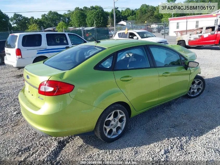 2011 Ford Fiesta Sel VIN: 3FADP4CJ5BM106197 Lot: 39549198