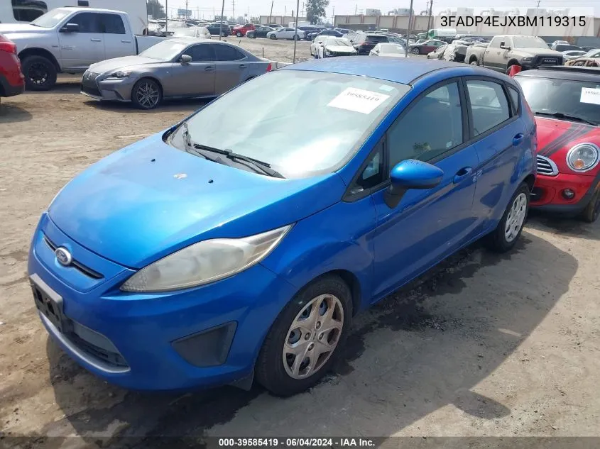 2011 Ford Fiesta Se VIN: 3FADP4EJXBM119315 Lot: 39585419