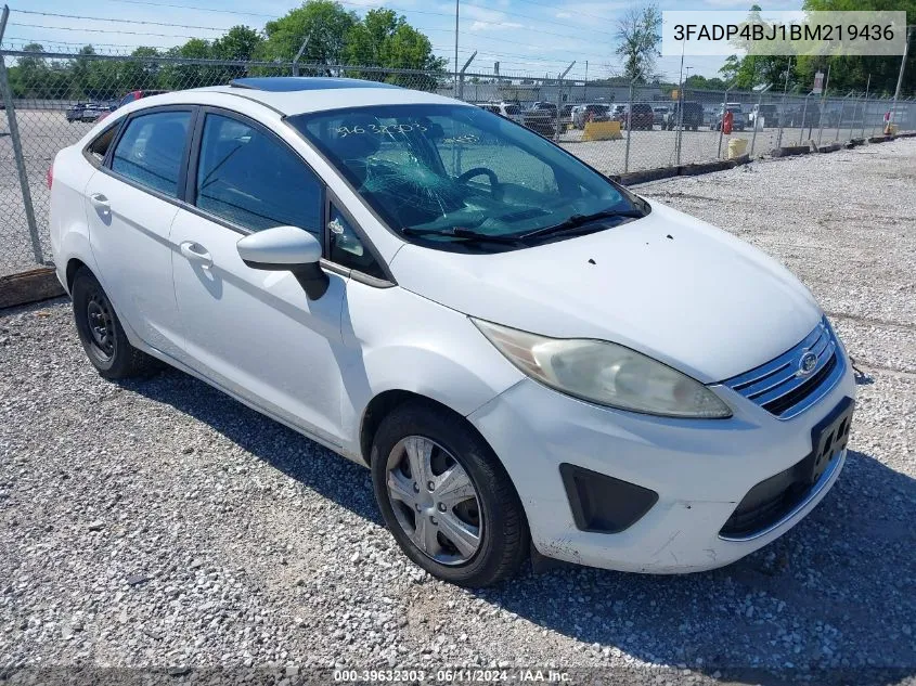 2011 Ford Fiesta Se VIN: 3FADP4BJ1BM219436 Lot: 39632303