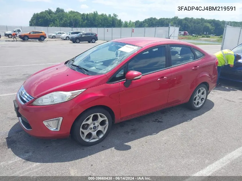 2011 Ford Fiesta Sel VIN: 3FADP4CJ4BM219591 Lot: 39660438