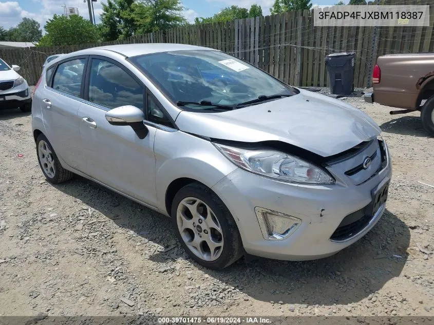 2011 Ford Fiesta Ses VIN: 3FADP4FJXBM118387 Lot: 39701475