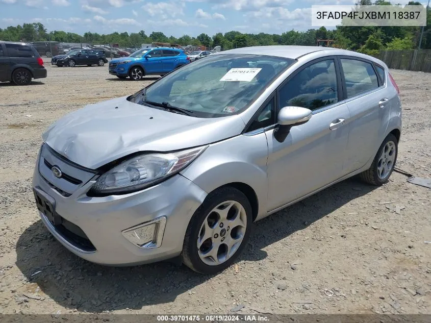 2011 Ford Fiesta Ses VIN: 3FADP4FJXBM118387 Lot: 39701475