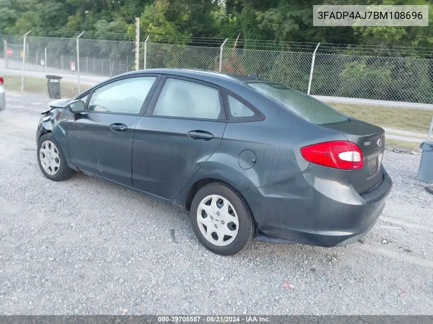 2011 Ford Fiesta S VIN: 3FADP4AJ7BM108696 Lot: 39705557