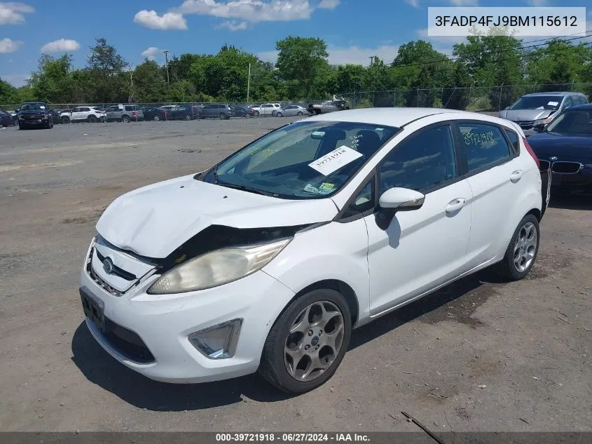 2011 Ford Fiesta Ses VIN: 3FADP4FJ9BM115612 Lot: 39721918