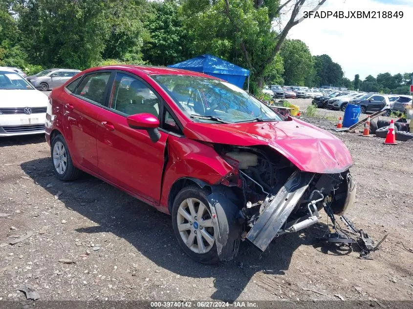 2011 Ford Fiesta Se VIN: 3FADP4BJXBM218849 Lot: 39740142