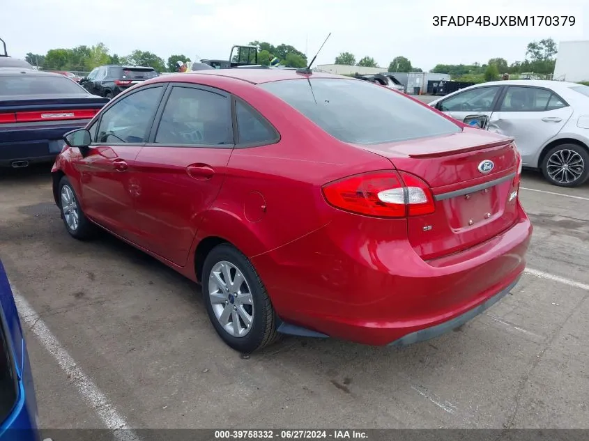 2011 Ford Fiesta Se VIN: 3FADP4BJXBM170379 Lot: 39758332