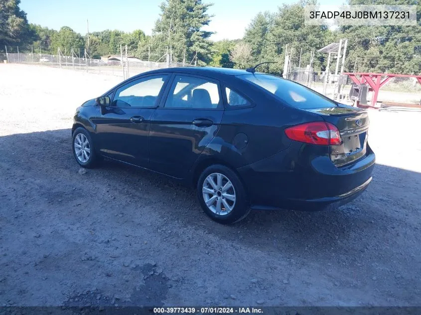 2011 Ford Fiesta Se VIN: 3FADP4BJ0BM137231 Lot: 39773439