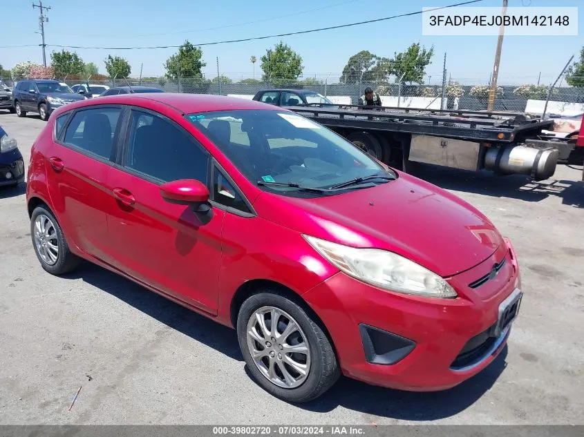 2011 Ford Fiesta Se VIN: 3FADP4EJ0BM142148 Lot: 39802720