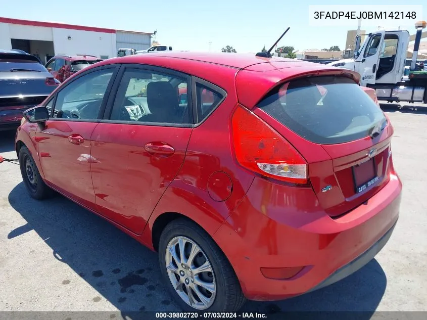 2011 Ford Fiesta Se VIN: 3FADP4EJ0BM142148 Lot: 39802720