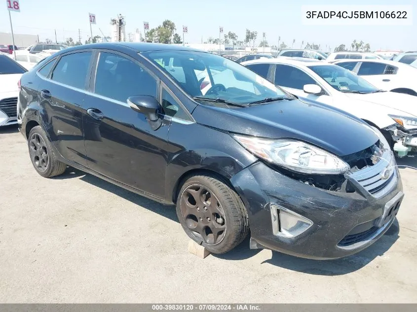 2011 Ford Fiesta Sel VIN: 3FADP4CJ5BM106622 Lot: 39830120