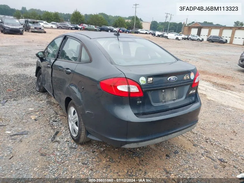 2011 Ford Fiesta Se VIN: 3FADP4BJ6BM113323 Lot: 39831560