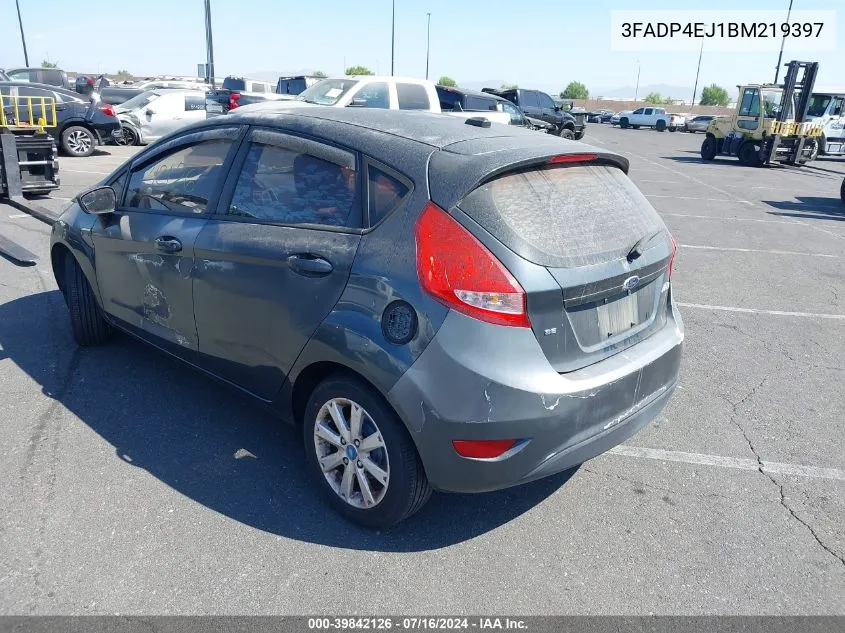 2011 Ford Fiesta Se VIN: 3FADP4EJ1BM219397 Lot: 39842126