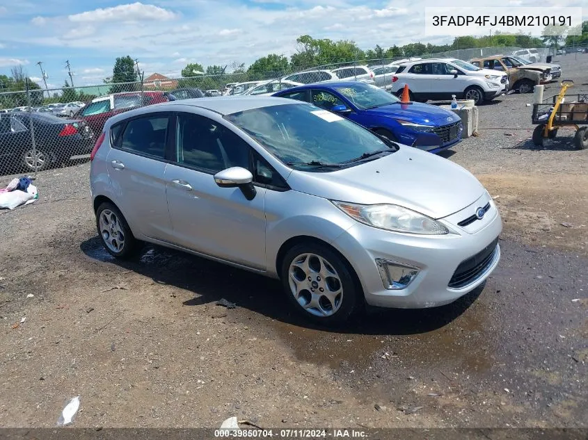 2011 Ford Fiesta Ses VIN: 3FADP4FJ4BM210191 Lot: 39850704