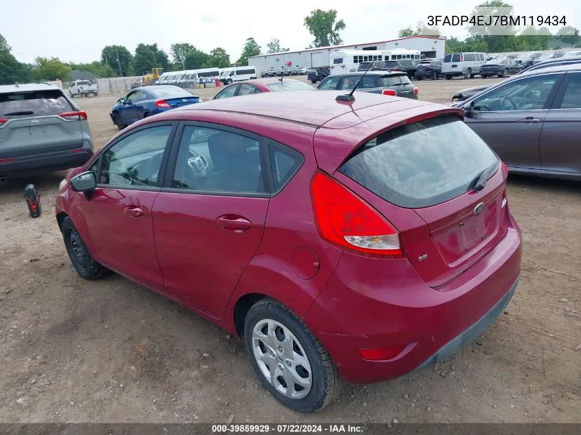 2011 Ford Fiesta Se VIN: 3FADP4EJ7BM119434 Lot: 39859929