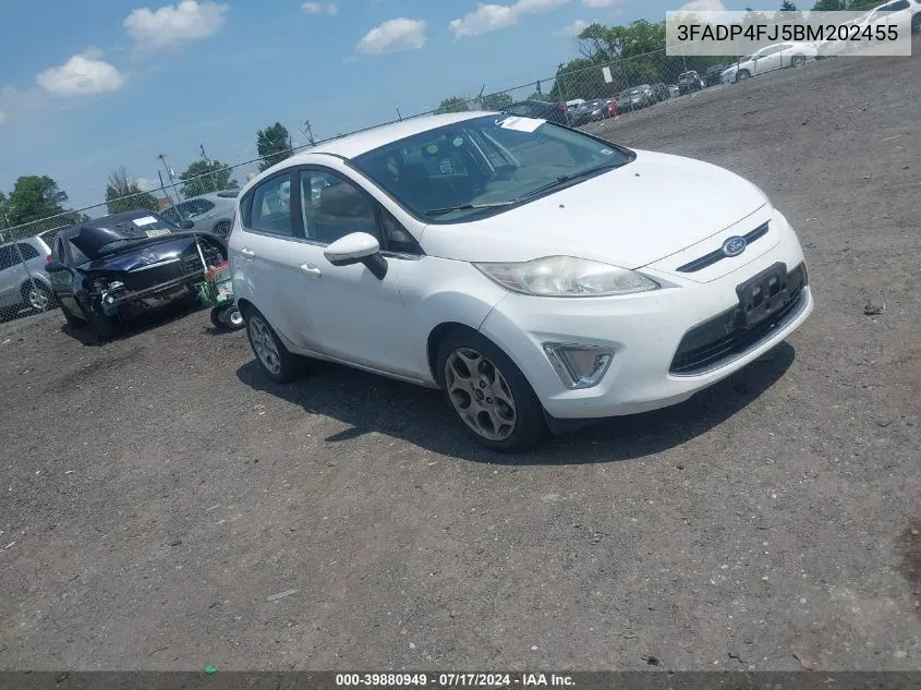 2011 Ford Fiesta Ses VIN: 3FADP4FJ5BM202455 Lot: 39880949