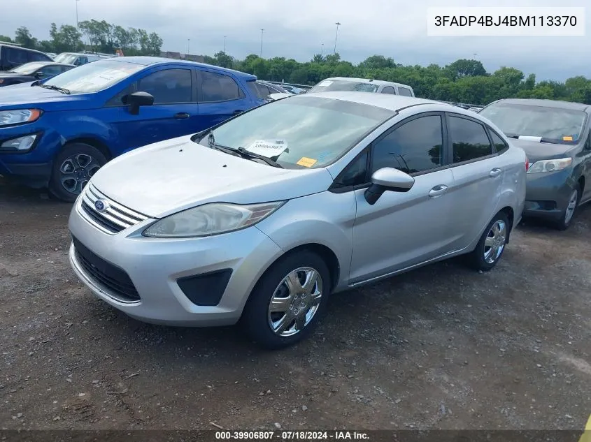 2011 Ford Fiesta Se VIN: 3FADP4BJ4BM113370 Lot: 39906807