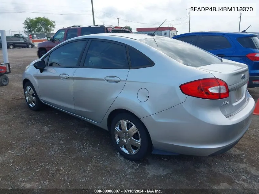 2011 Ford Fiesta Se VIN: 3FADP4BJ4BM113370 Lot: 39906807