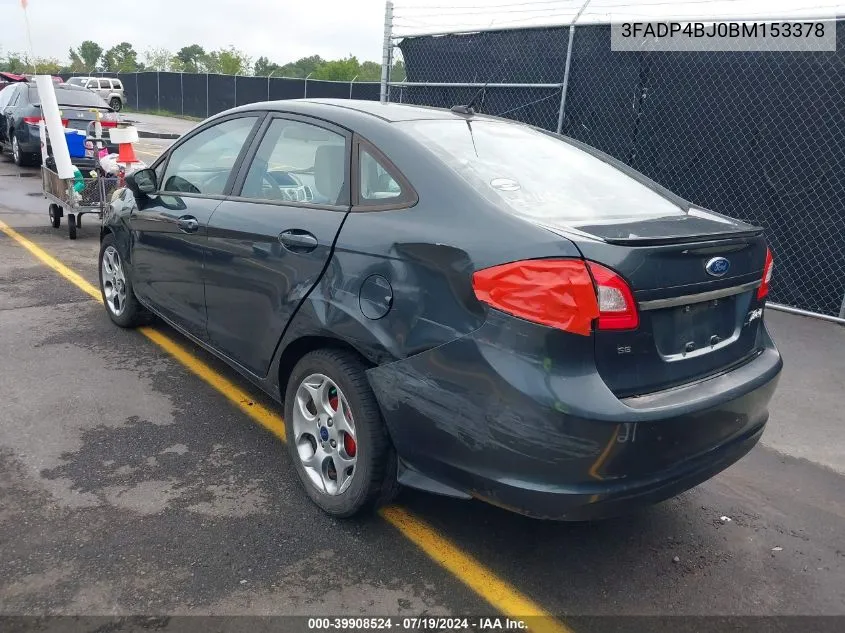 3FADP4BJ0BM153378 2011 Ford Fiesta Se