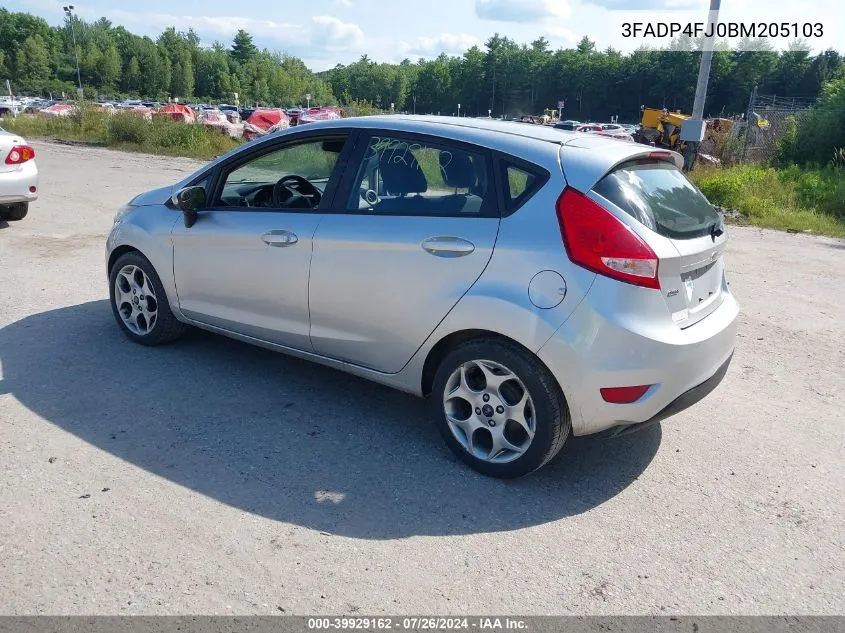 2011 Ford Fiesta Ses VIN: 3FADP4FJ0BM205103 Lot: 39929162