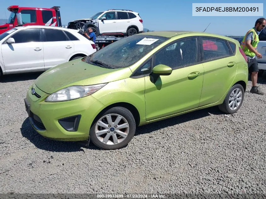 2011 Ford Fiesta Se VIN: 3FADP4EJ8BM200491 Lot: 39933699