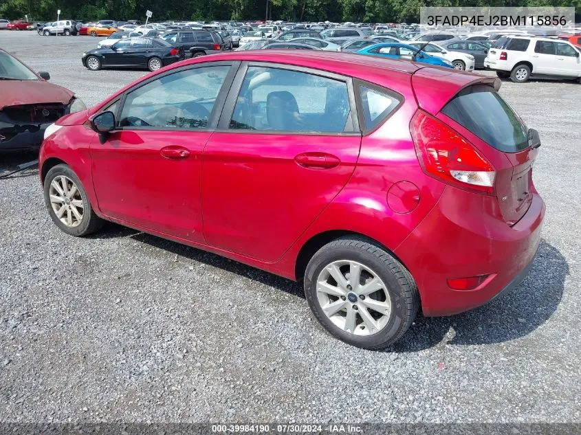 2011 Ford Fiesta Se VIN: 3FADP4EJ2BM115856 Lot: 39984190