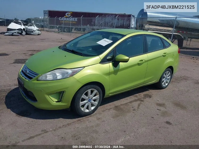 2011 Ford Fiesta Se VIN: 3FADP4BJXBM221525 Lot: 39984602