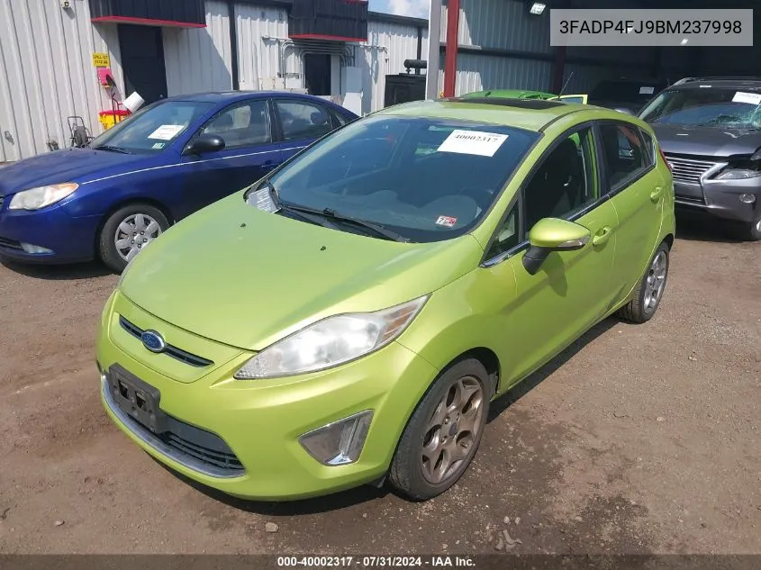 2011 Ford Fiesta Ses VIN: 3FADP4FJ9BM237998 Lot: 40002317