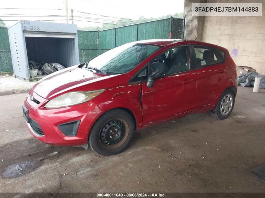 2011 Ford Fiesta Se VIN: 3FADP4EJ7BM144883 Lot: 40011649