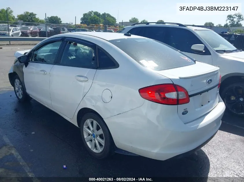 2011 Ford Fiesta Se VIN: 3FADP4BJ3BM223147 Lot: 40021263