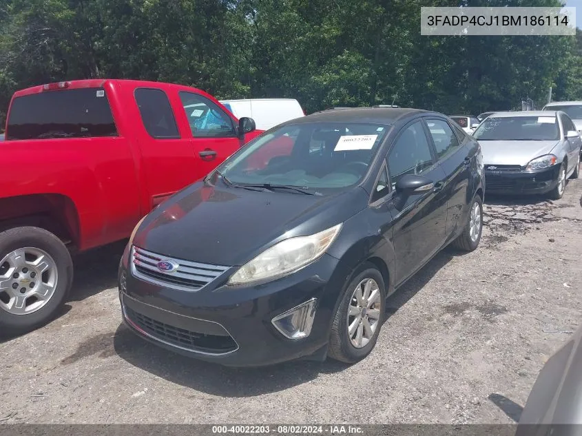 2011 Ford Fiesta Sel VIN: 3FADP4CJ1BM186114 Lot: 40022203