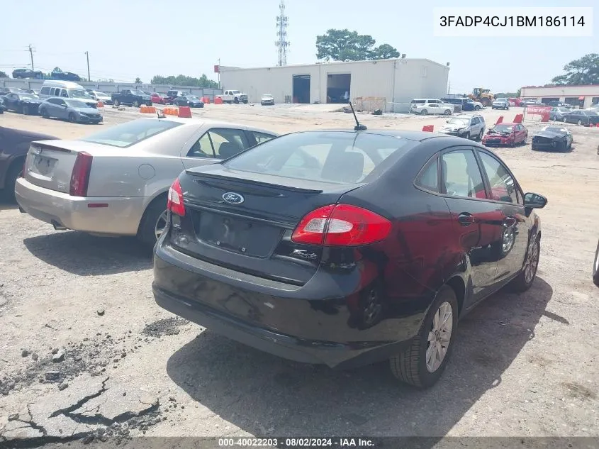 2011 Ford Fiesta Sel VIN: 3FADP4CJ1BM186114 Lot: 40022203