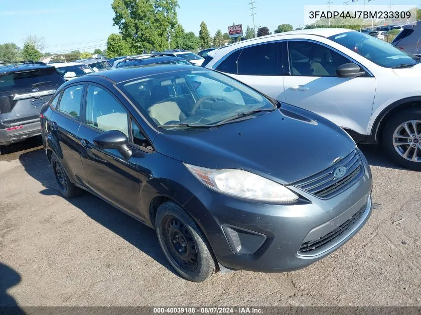 2011 Ford Fiesta S VIN: 3FADP4AJ7BM233309 Lot: 40039188