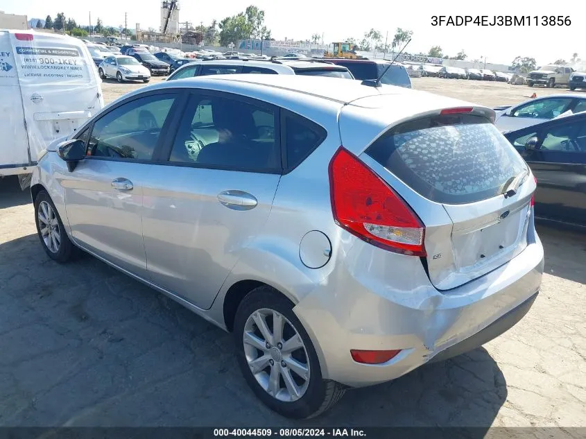 2011 Ford Fiesta Se VIN: 3FADP4EJ3BM113856 Lot: 40044509