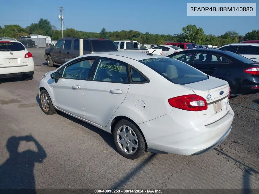 2011 Ford Fiesta Se VIN: 3FADP4BJ8BM140880 Lot: 40095259