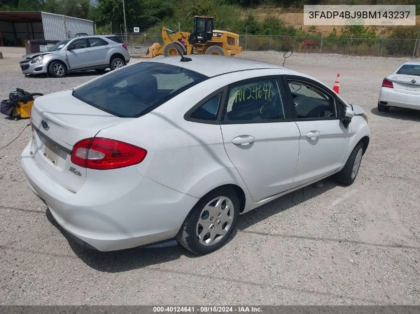 2011 Ford Fiesta Se VIN: 3FADP4BJ9BM143237 Lot: 40124641