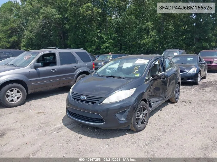 2011 Ford Fiesta S VIN: 3FADP4AJ6BM166525 Lot: 40167255