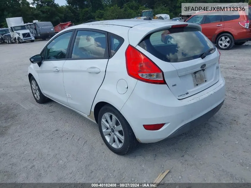 2011 Ford Fiesta Se VIN: 3FADP4EJXBM113336 Lot: 40182408