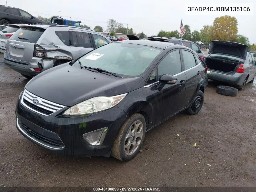 2011 Ford Fiesta Sel VIN: 3FADP4CJ0BM135106 Lot: 40190899