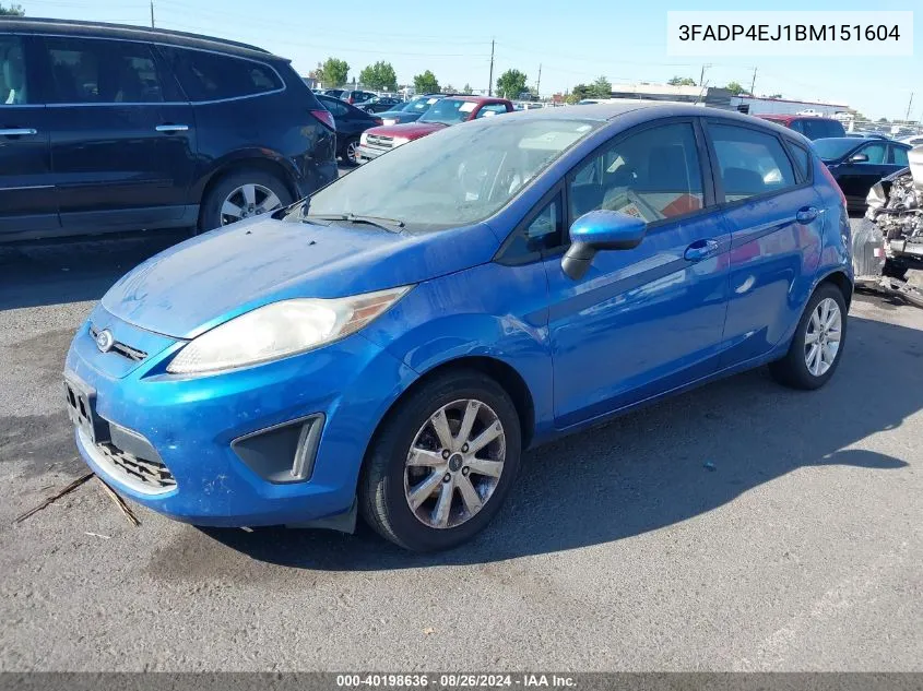 2011 Ford Fiesta Se VIN: 3FADP4EJ1BM151604 Lot: 40198636