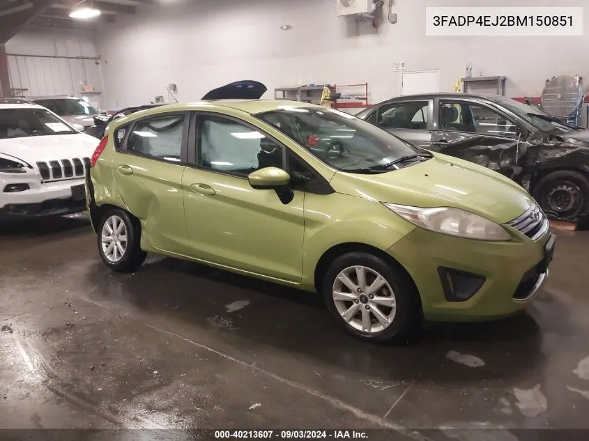 2011 Ford Fiesta Se VIN: 3FADP4EJ2BM150851 Lot: 40213607